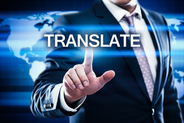 Fototapeta na wymiar Translate Language Communication Business Internet Technology Concept