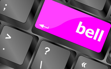 bell word on computer pc keyboard key