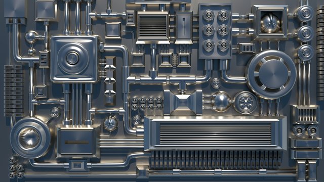 Metal electronic parts and details texture. 3D render. Stock Illustration |  Adobe Stock