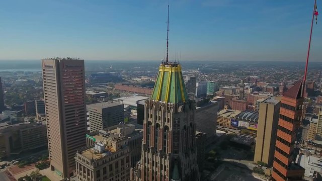 Aerial Maryland Baltimore September 2016 4K