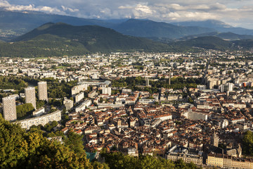 Fototapeta na wymiar Grenoble architecture - aerial view