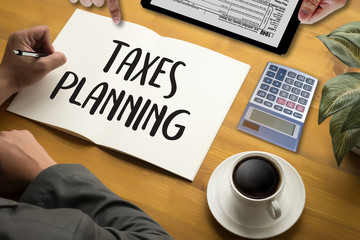 Time for Taxes Planning Money Financial Accounting Taxation and Individual income tax return form