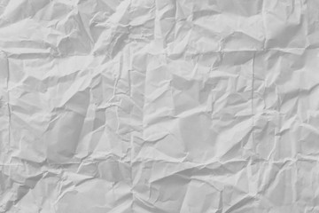 Texture of White paper wrinkled.