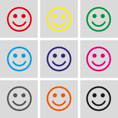 Smile icon stock vector illustration flat design