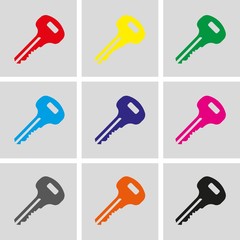 key icon stock vector illustration flat design