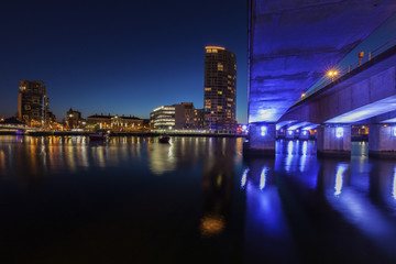 Fototapeta premium Belfast architecture along River Lagan