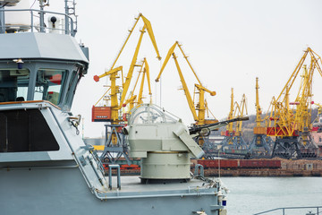 Warship, ship equipped with weapons and designed to take part in warfare at sea.