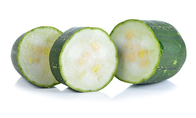 fresh loofah on the white background