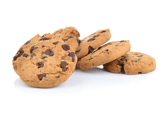 raisin cookies isolated on white