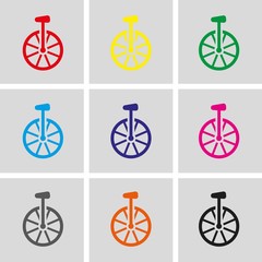 unicycle icon stock vector illustration flat design © vectori1