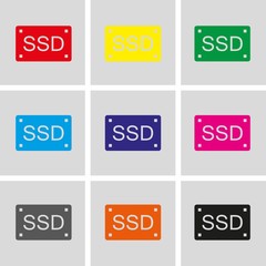 ssd icon stock vector illustration flat design
