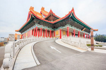 Fototapeta premium National Theater and Concert Hall at Liberty Square in Taiwan, It is a public plaza for gatherings in the Zhongzheng District of Taipei.