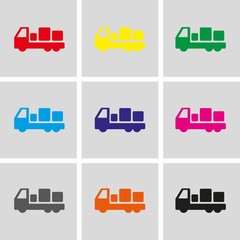 truck icon stock vector illustration flat design