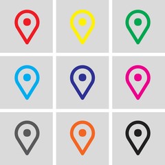 map pointer icon stock vector illustration flat design