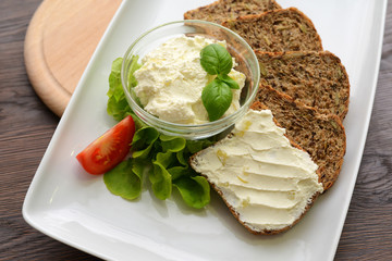 Selection of cheese - organic dairy products
