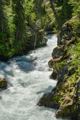 Lostine River canyon whitewater in Wallowa County, Oregon