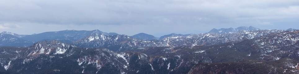 Fototapeta na wymiar Panorama view Shika Snow Mountain Shangri-La