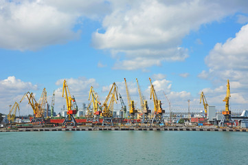Naklejka premium Port cargo crane