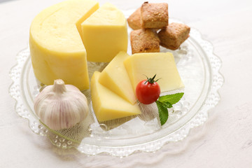 Selection of cheese - organic dairy products