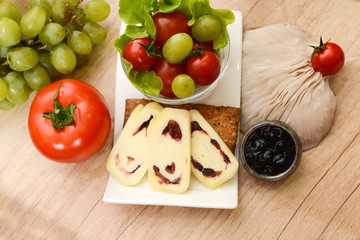 Selection of cheese - organic dairy products