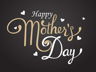 Happy Mother's Day lattering. Calligraphy Inscription. Vector illustration
