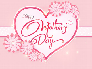 Happy Mother's Day lattering. Calligraphy Inscription. Vector illustration