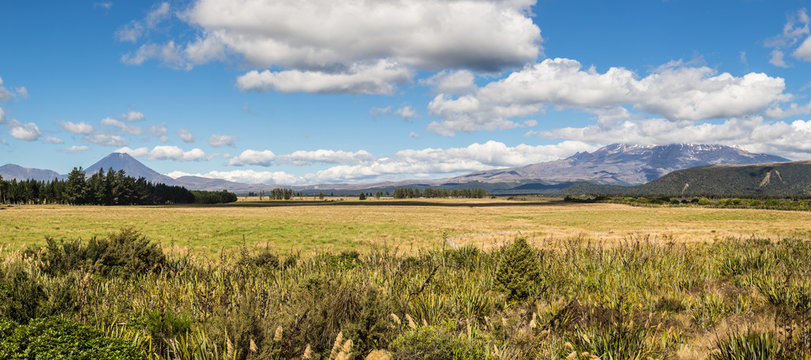 Tongariro panorama from a distence in New Zealand