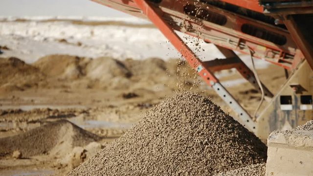 A small pile of gravel