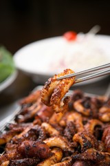 Grilled Small Octopus on a Hot Plate