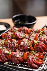 Grilled Small Octopus on a Hot Plate
