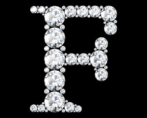 Diamond letters with gemstones (high resolution 3D image)