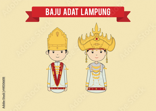  Baju  Adat  Lampung Stock image and royalty free vector  