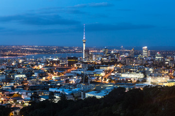 Fototapeta na wymiar Twilight over Auckland, New Zealand