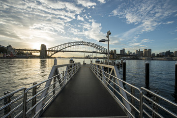 Sunrise from Sydney Harbor bridge.
