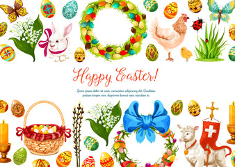 Vector paschal geeting card for Easter design