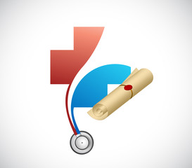 medical diploma. illustration design