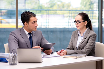 Businesspeople having discussion in the office