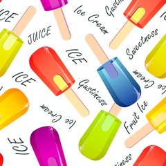 Ice cream seamless pattern