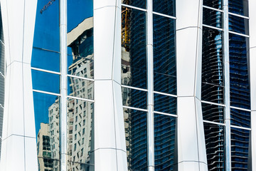 detail shot of modern architecture facade,business concepts,in city of China.