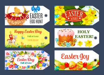 Easter Egg Hunt gift tag and label set design