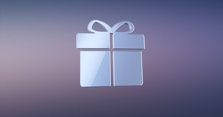 Present Silver 3d Icon