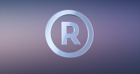 Registe Trademark Silver 3d Icon