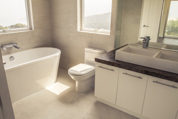 Naklejka na ściany i meble Modern home interior bathroom