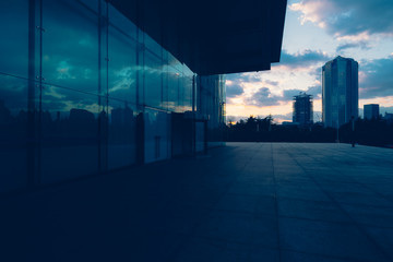 empty space in financial district of Shanghai,China.