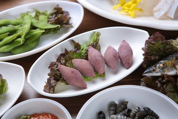 Sweet potato dumplings 고구마만주