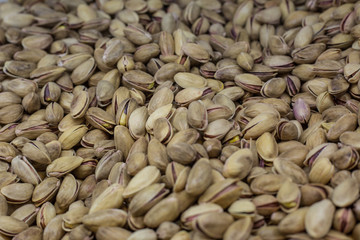 pistachios are in abundance on the counter