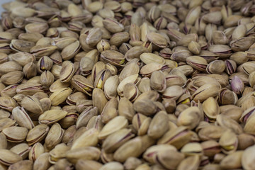 pistachios are in abundance on the counter