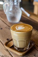 Cappuccino or latte coffee.