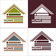 Real estate symbols - roofs of houses and buildings, such a logo