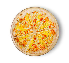 Pizza four cheese. This picture is perfect for you to design your restaurant menus. Visit my page. You will be able to find an image for every pizza sold in your cafe or restaurant. 
